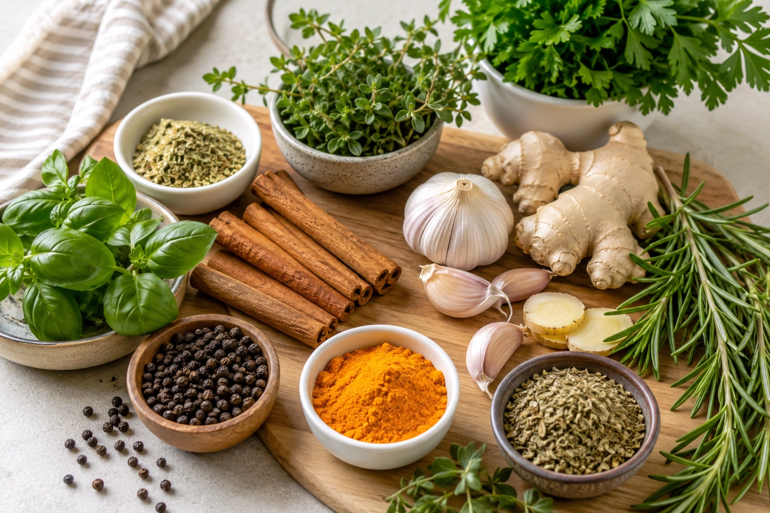 Common herbs and spices used in meals for blood sugar support habits